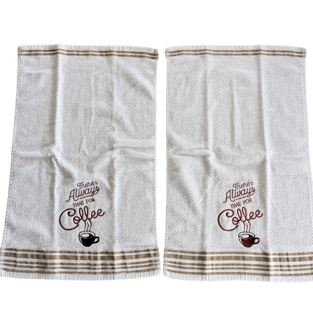 Set of 2 Coffee Theme Tea Towels